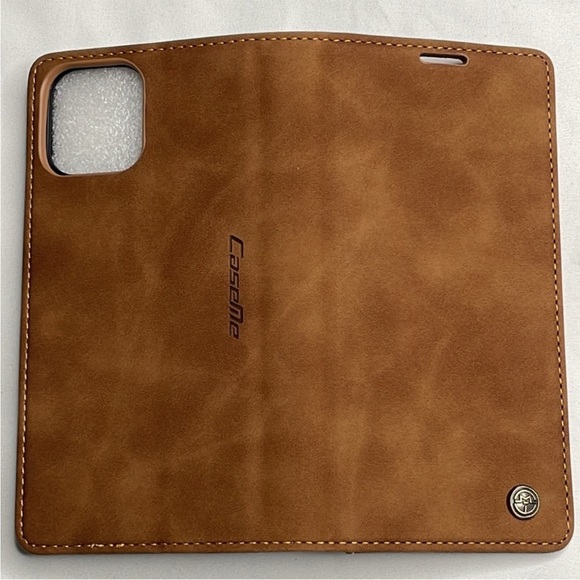 🔥 iPhone 12 high quality tan suede wallet case - Picture 5 of 14